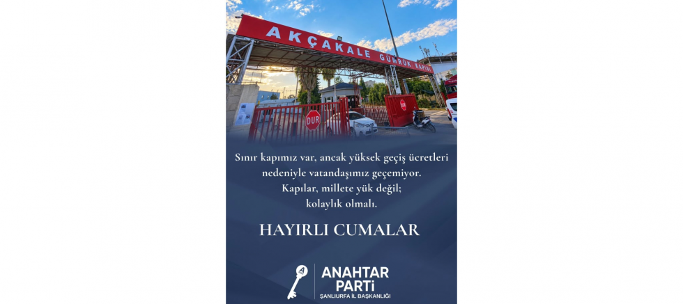 Metin Baydar: Akçakale Sınır Kapısı Vatandaşa Yük Değil Kolaylık Sağlamalı - GÜNDEM - İnternetin Ajansı
